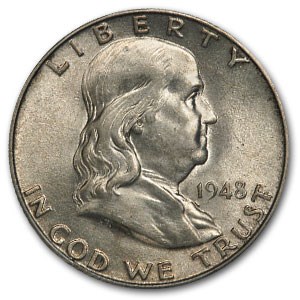 1948-D Franklin Half Dollar AU 1948-D Franklin Half Dollar AU
